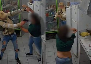 Vídeo: Cozinheira de drive-in reage a assalto violento e joga óleo quente em suspeito armado