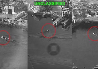 Vídeo mostra ataque dos EUA a submarino do Irã e à base de manutenção naval