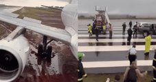 Avião da Latam que saiu da pista após derrapagem decolou de Guarulhos