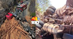 Carreta com carga de madeira tomba em trecho de serra e deixa trânsito lento no Sul do PI