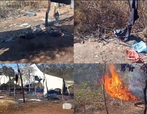 Grupo armado invade fazenda, agride proprietários e queima barracos em Currais