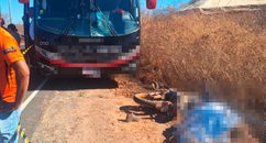 Idoso de 76 anos morre em acidente entre moto e ônibus no Sul do Piauí