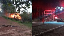 Incêndio destrói ônibus de excursão que retornava do litoral do Piauí