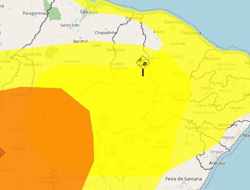 INMET emite alertas de baixa umidade e vendaval para regiões do Piauí nesta quarta-feira