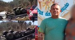 Motorista de 41 anos morre após caminhão tombar na BR-316, em Monsenhor Gil