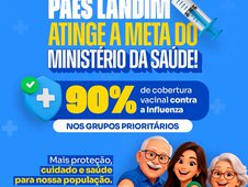 Paes Landim atinge meta do Ministério da Saúde com 90% de cobertura vacinal contra a Influenza (Foto: )