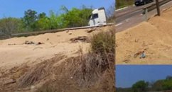 Acidente com carreta é registrado na Ladeira da Barra da Volta, na PI-247, entre Uruçuí e Ribeiro Gonçalves