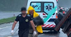 Bebê de sete meses morre após carreta carregada com arroz tombar na BR-369, em Ibiporã