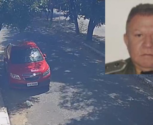 Câmera registra momento em que capitão da PM é morto a tiros em Teresina