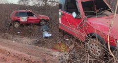Ex-vereador e esposa ficam feridos após carro capotar na PI-477 em Pedro II