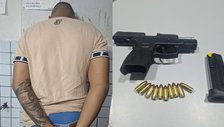 Homem é preso com pistola e 10 munições durante abordagem em Teresina