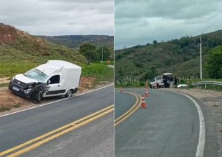 Motociclista de 46 anos morre após ser atingido por carro na contramão na BR-116