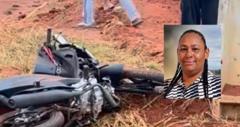 Motociclista morre após grave colisão contra poste; filho presenciou acidente