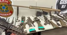 PF e PRF acham arsenal com fuzil .50 em caminhão interceptado