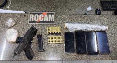 Suspeito de tráfico é preso com pistola da PMMA e mais de 100 munições em Luís Correia