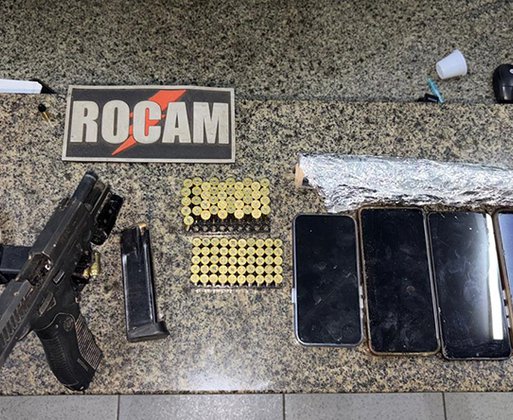 Suspeito de tráfico é preso com pistola da PMMA e mais de 100 munições em Luís Correia