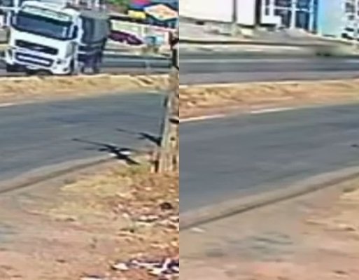 Vídeo: mulher fica em estado grave após ser atropelada por carreta na BR-316, no Sul do Piauí